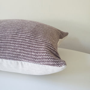 Brown & Cream Striped Pillow