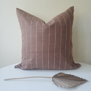 Auburn Brown Striped Changmai Pillow